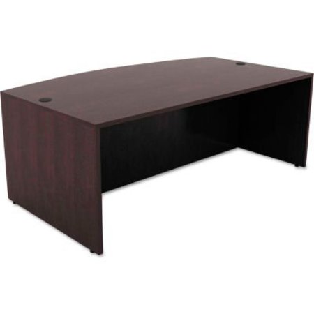 ALERA Alera® Wood Desk Shell w/ Bow Front - 71"W x 41-3/8"D x 29-5/8"H Espresso - Valencia Series VA227236ES